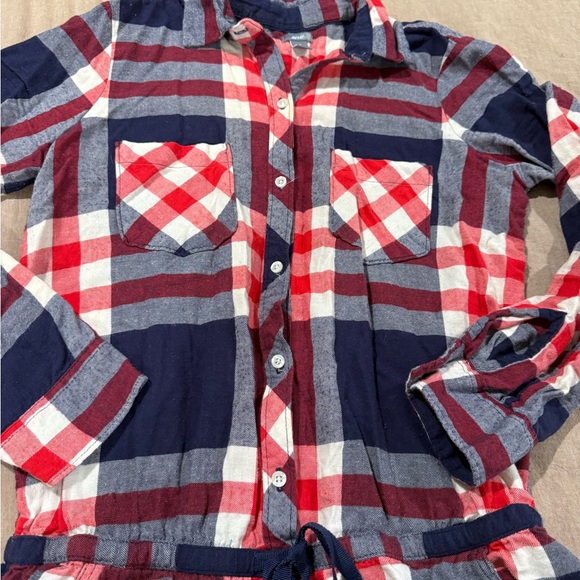 Aerie Red and Blue Checkered Romper - Picture 4 of 6